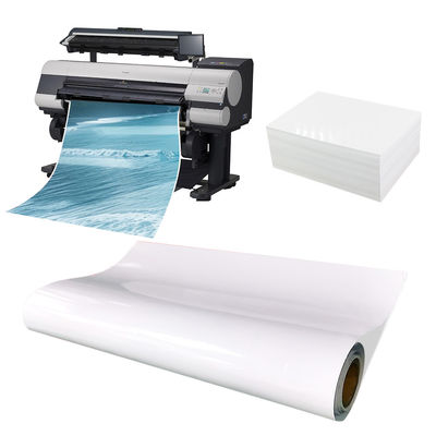 90gm Inkjet εκτύπωση αυτοκόλλητο γυαλιστερή επικάλυψη μπροστινό χαρτί για το υλικό ετικέτας
