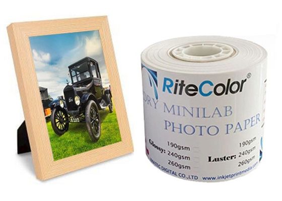Ψηφιακή RC ξηρά Minilab λαμπρότητα 240gsm 4» εγγράφου φωτογραφιών Inkjet ρόλος 5» 6» 8» 10» 12»
